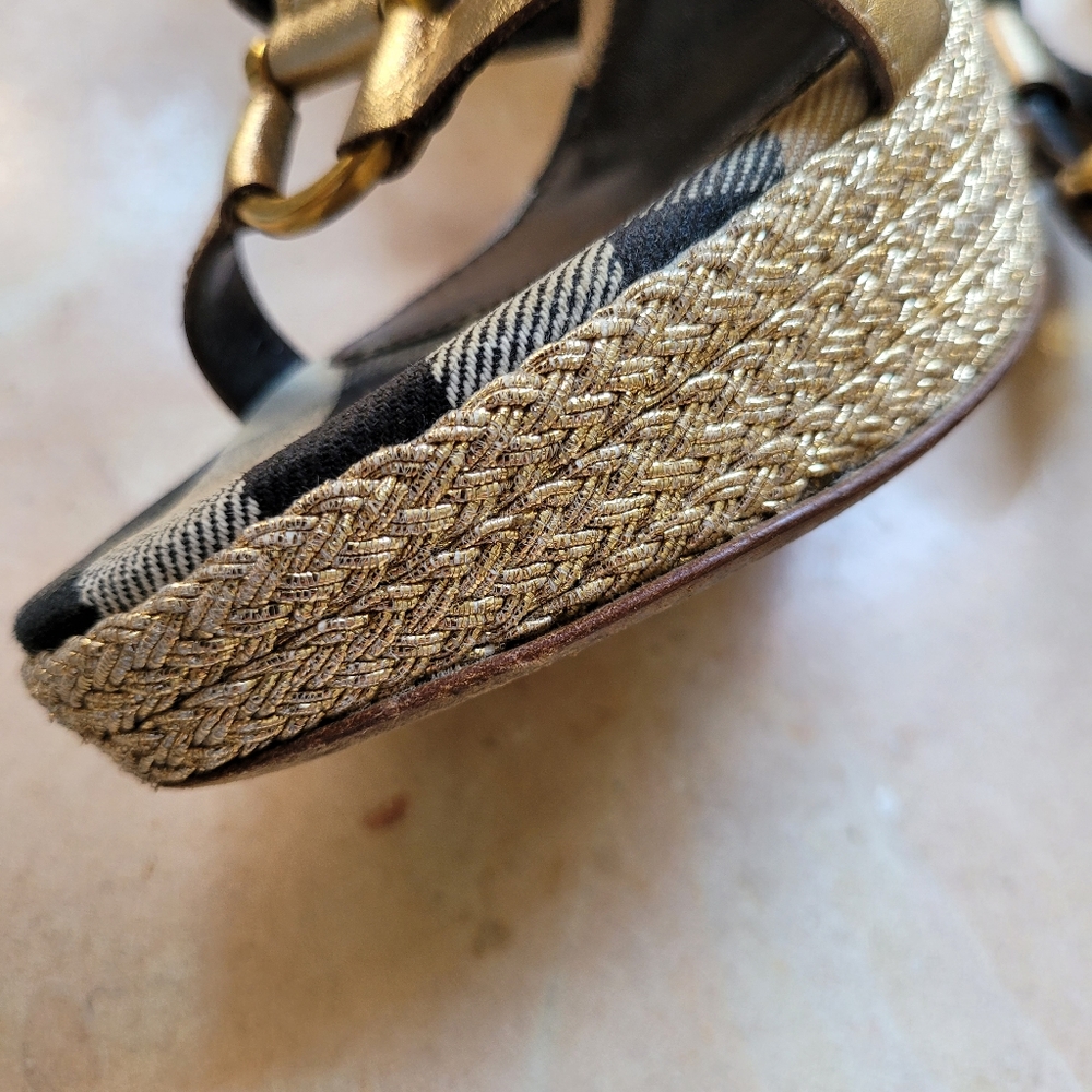 Burberry Haymarket Check Wedge Espadrille - Picture 7 of 16